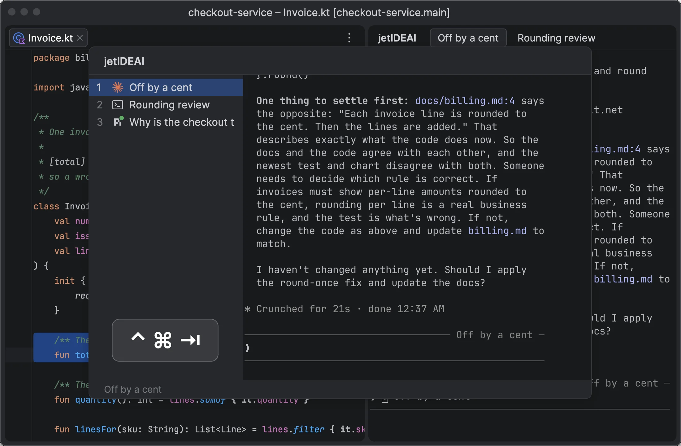 Terminal switcher: Find the agent you need by its live preview.